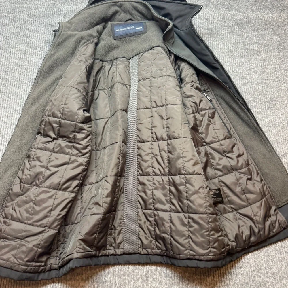 Weatherproof Hooded Jacket Mens M Black Insulated Full Zip Winter Coat